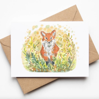 Felicity Fox Wildlife Illustration Greetings Card