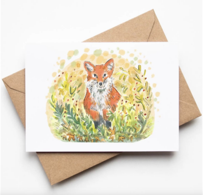 Felicity Fox Wildlife Illustration Greetings Card