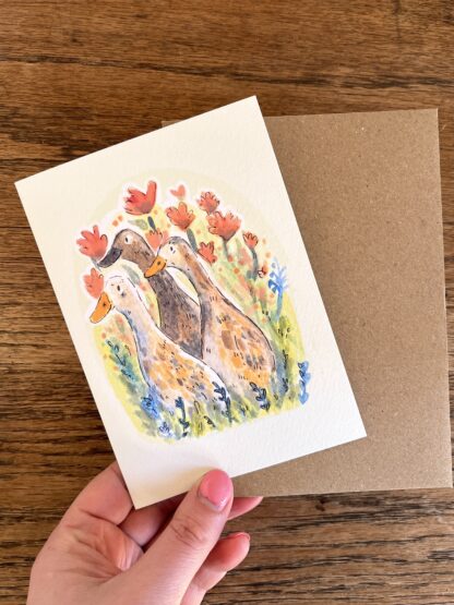 Runner Ducks Blank Greetings Card - Image 3