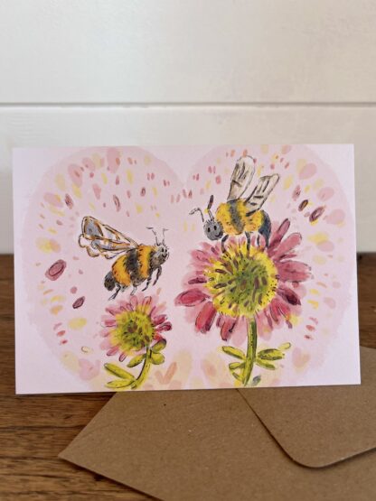 Bumblebees Blank Greetings Card - Image 2