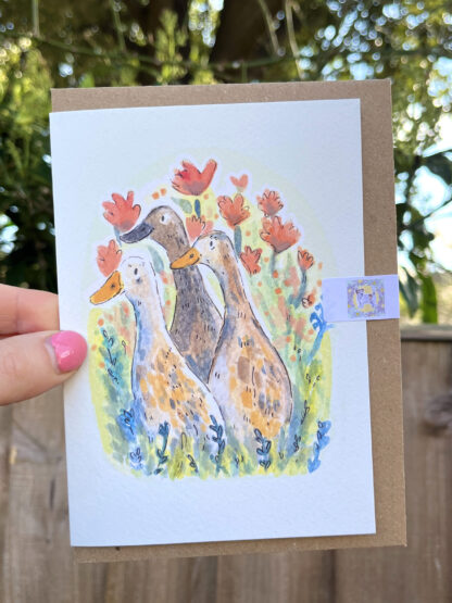 Runner Ducks Blank Greetings Card - Image 2