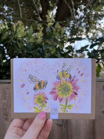 Bumblebees Blank Greetings Card - Image 3