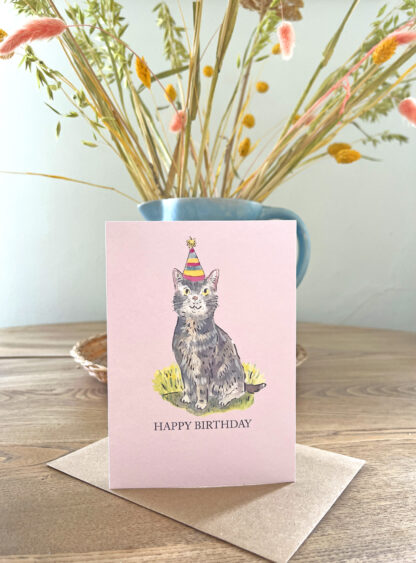 Basil the Birthday Cat Greetings Card - Image 2