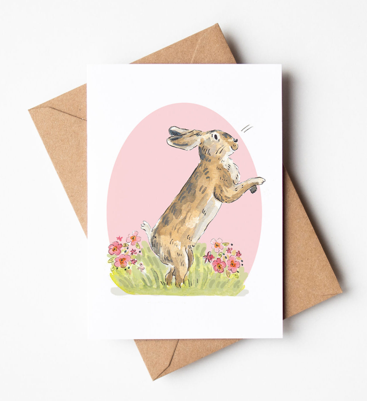 Hare Greetings Card