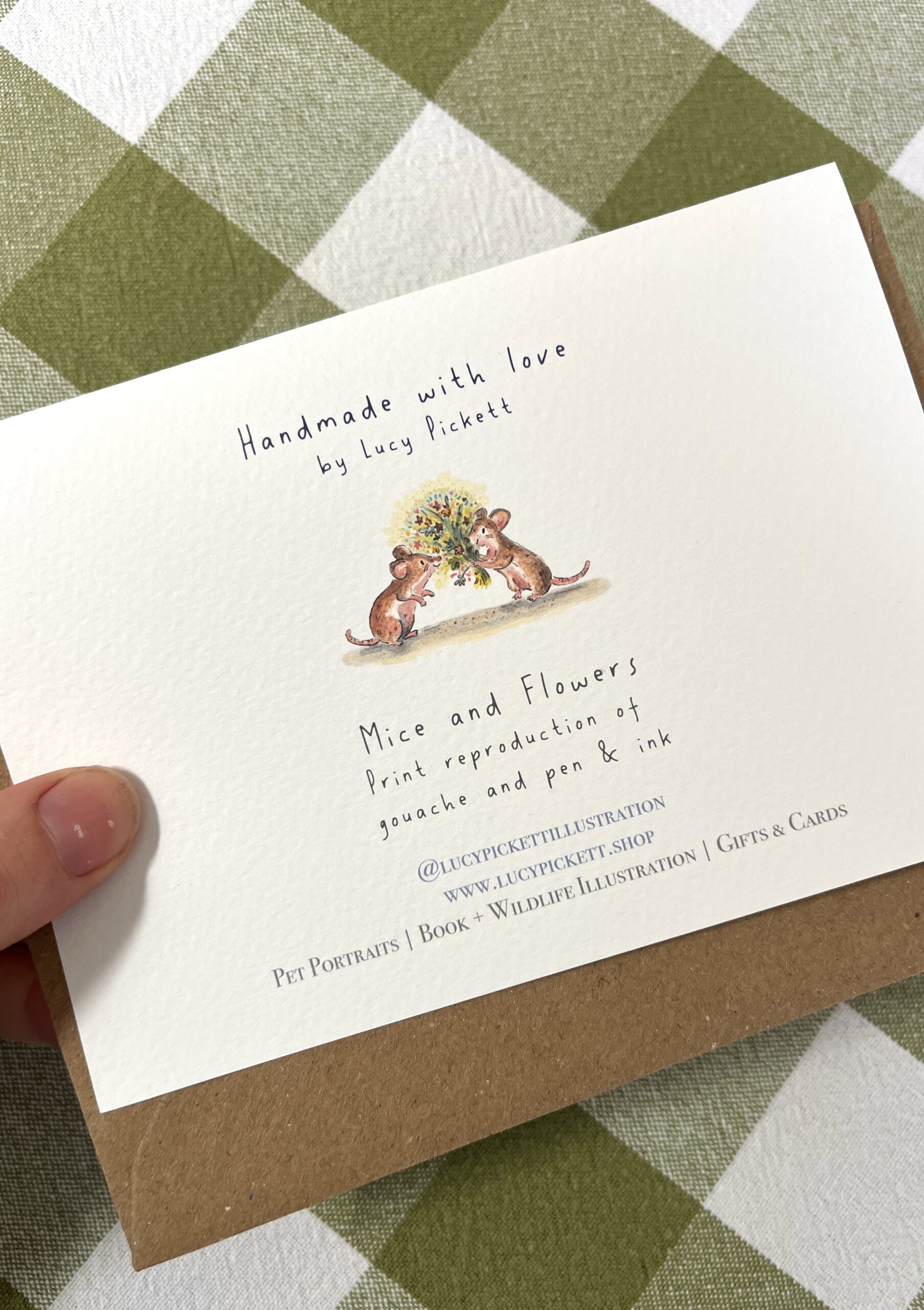 Mice and Flowers Greetings Card - Image 3