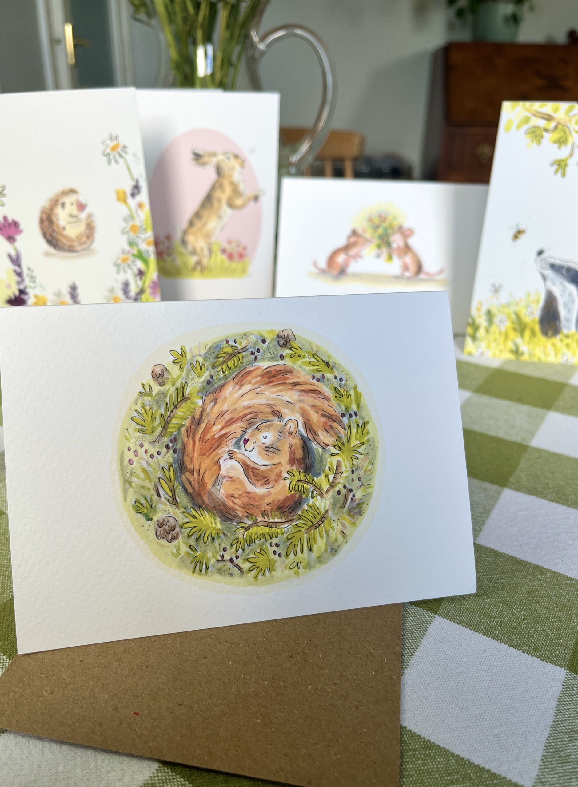Sleeping Squirrel Greetings Card - Image 4
